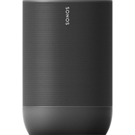 Front view of a Sonos Move speaker in Black.