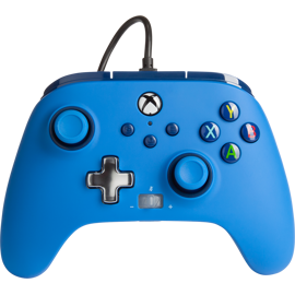 Kabelgebundener PowerA-Controller für Xbox Series X in Blau: Ansicht von vorne.