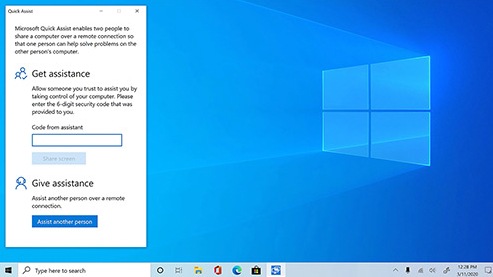 Начало работы с приложением «Быстрая помощь» в Windows 10