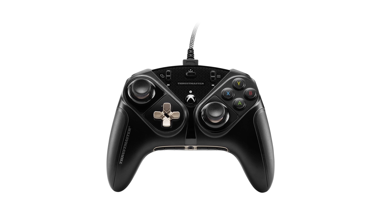 Front angled view of Thrustmaster TM ESWAP X Pro Controller Xbox One showing buttons underneath