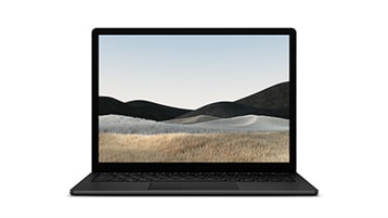 Front view of Surface Laptop 4 in matte Black