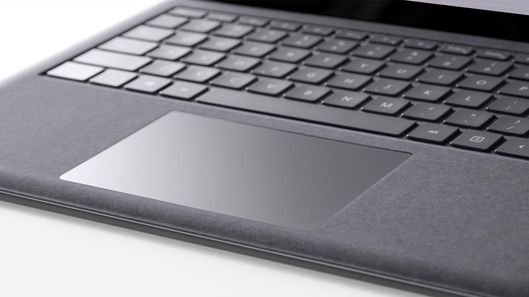 Close-up view of Surface Laptop 4 for Business keyboard and trackpad.
