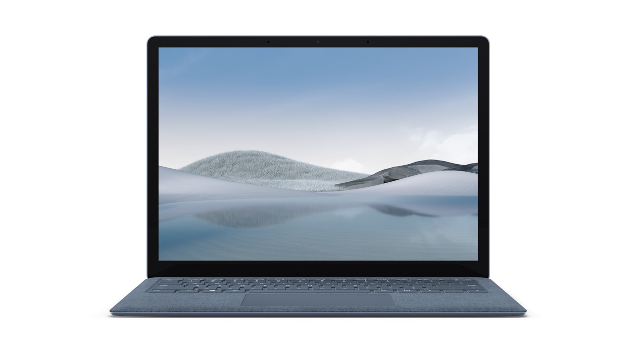 Front view of  Surface Laptop 4 in Ice Blue