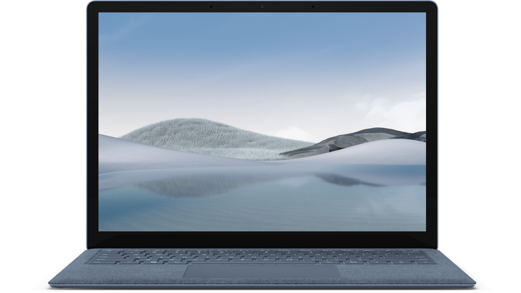 Vue de face du Surface Laptop 4 en Bleu Glacier