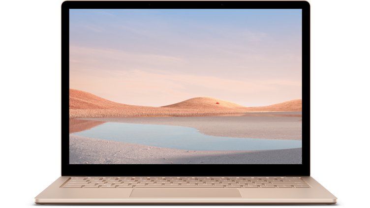 Front view of  Surface Laptop 4 in Sandstone