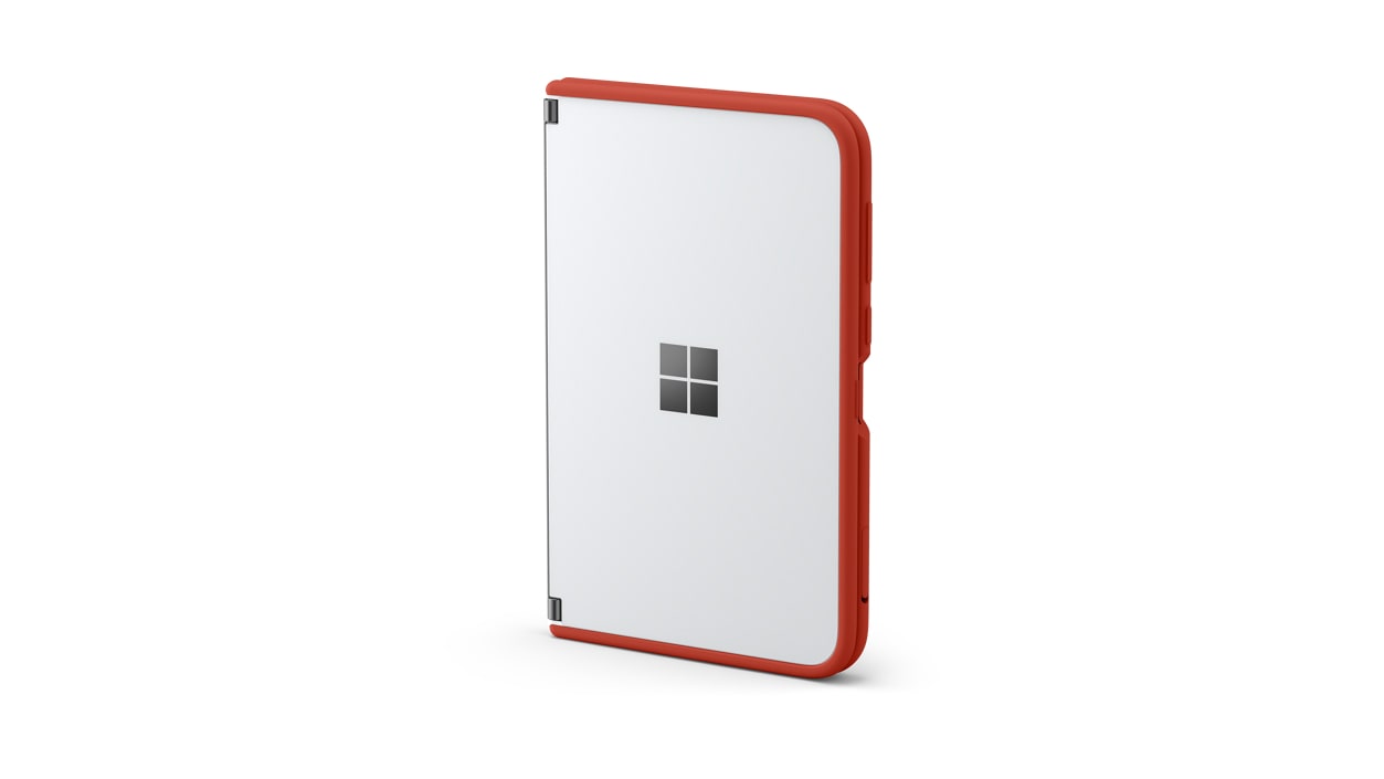 Surface Duo bumper in red.