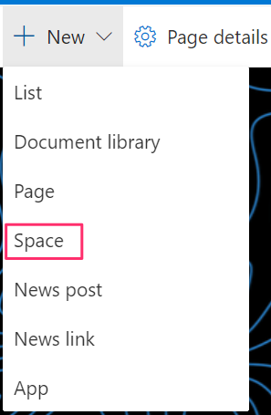 SharePoint spaces