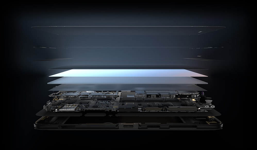 Aufbau der Bildschirme des Surface Duo.
