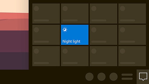 Кнопка ночного режима на панели задач Windows