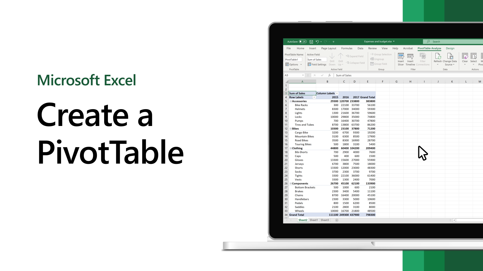 Create A Pivottable To Analyze Worksheet Data Office Support