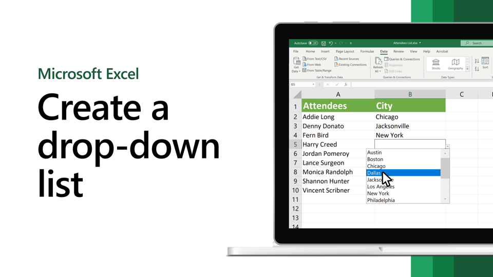 How to Add a Drop Down List in Excel StepbyStep Guide