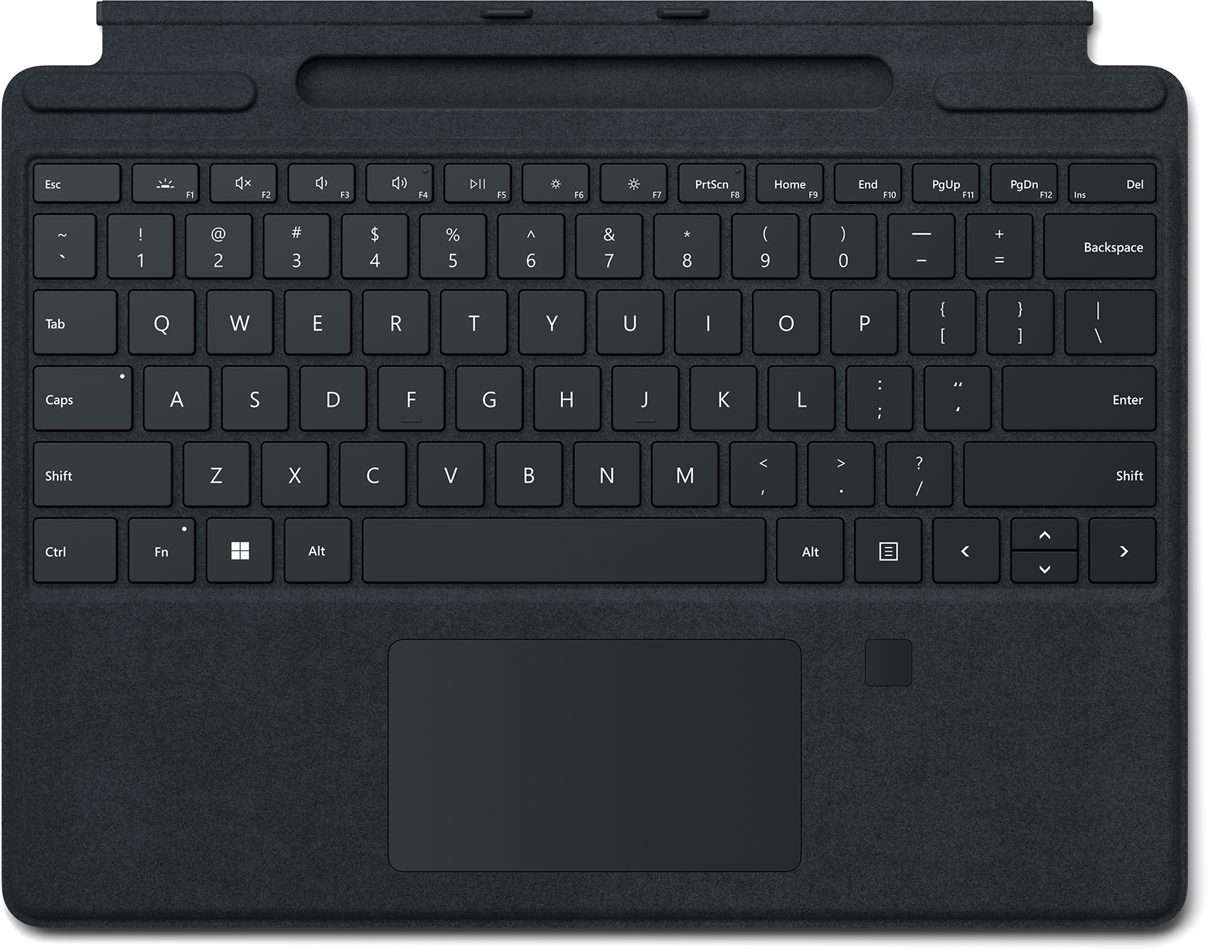 法人向け 指紋認証センサー付き Surface Pro Signature キーボード - ブラック (日本語)