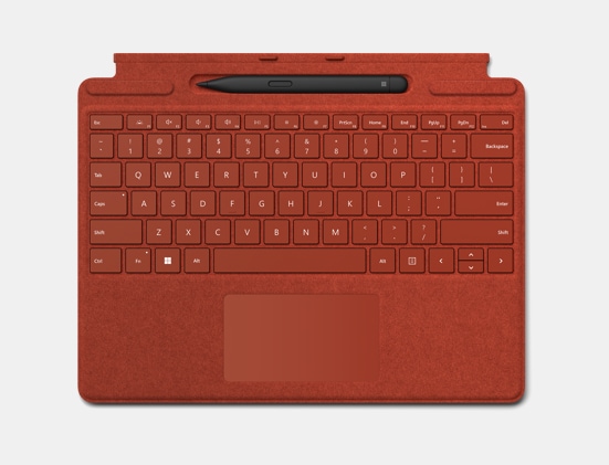 Surface Pro Signature Keyboard with Slim Pen 2 for Business - Poppy Red
