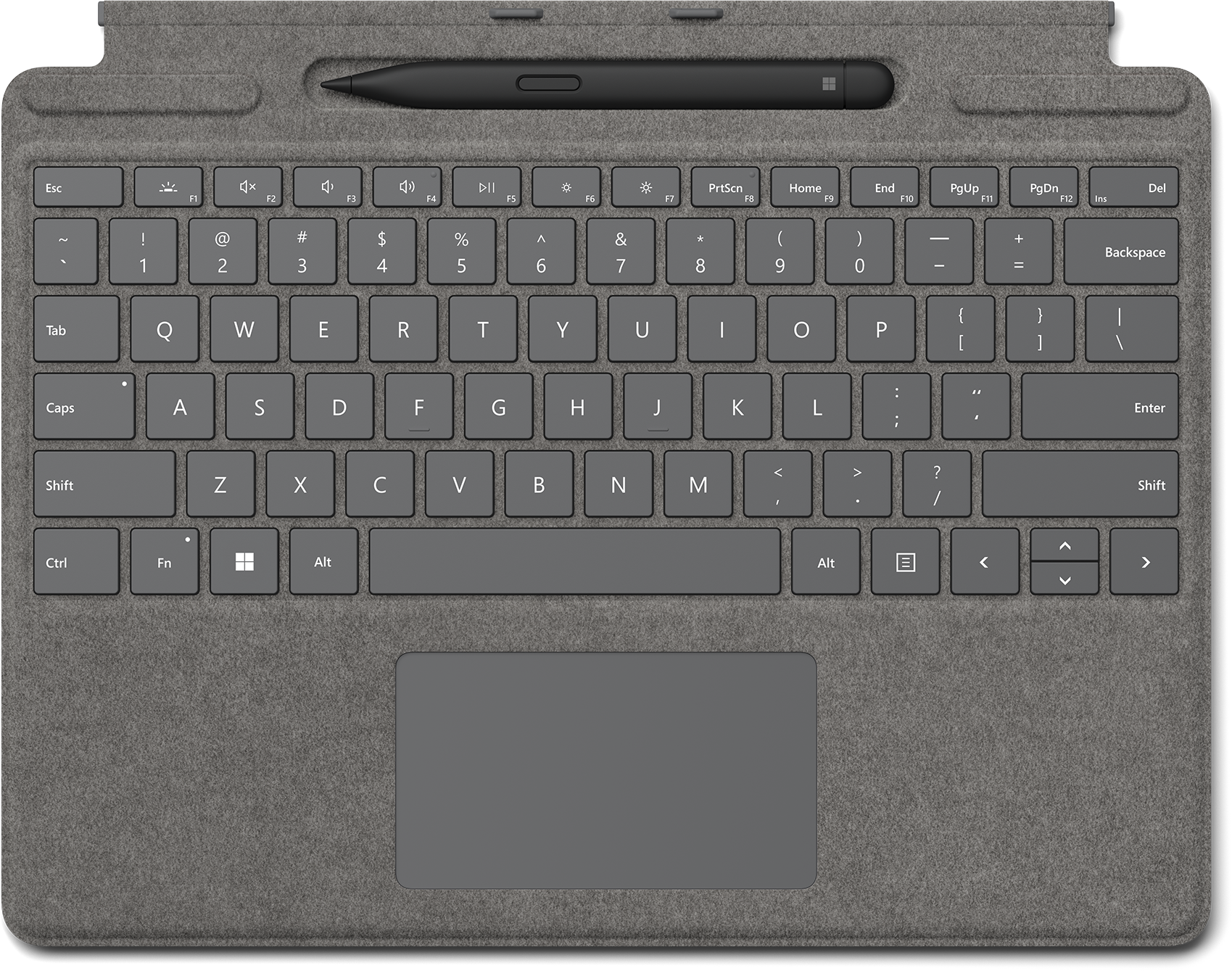 Microsoft Surface Pro Signature Keyboard with Slim Pen 2. Toetsenbordindeling: QWERTY, Taal toetsenbord: Engels, Aanwijsapparaat: Touchpad. Merkcompatibiliteit: Microsoft, Compatib