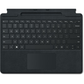 Top down view of a Surface Pro Signature Keyboard for Business in Black.