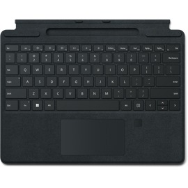 Surface Pro Signature Keyboard mit Fingerabdruckleser: Ansicht von oben. 