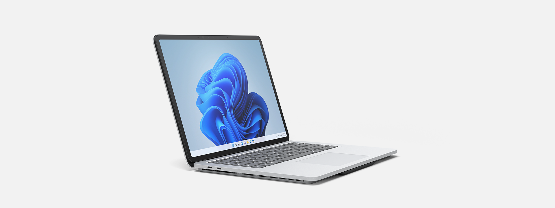 Bildschirm und Tastatur von Surface Laptop Studio for Business.