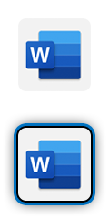 Le logo de Microsoft Word.