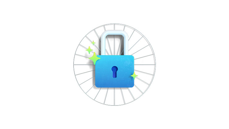 Ilustrace ikon ochrany soukromí a zabezpečení prohlížeče Microsoft Edge.