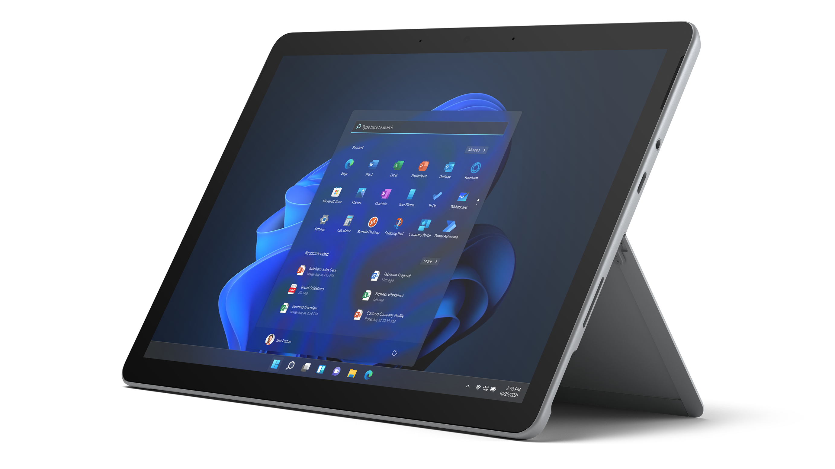 Microsoft Surface Go 3. Beeldschermdiagonaal: 26,7 cm (10.5"), Resolutie: 1920 x 1280 Pixels. Interne opslagcapaciteit: 64 GB. Frequentie van processor: 1,3 GHz, Processorfamilie: