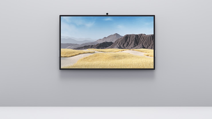 Hub 2S 85-inch render image with camera