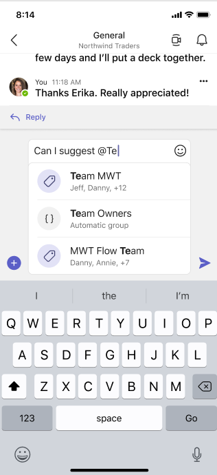MC378419: Automatic groupings available in Teams for channel posts