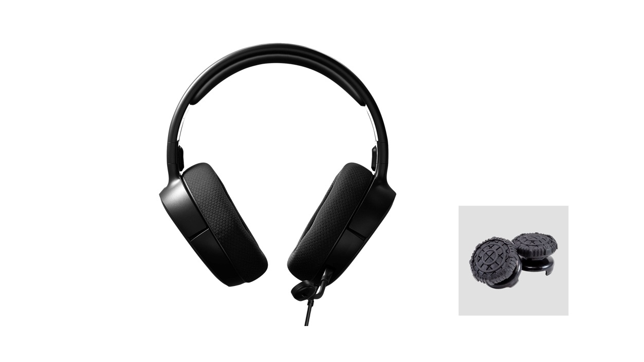 SteelSeries Arctis 1 Wired Headset & KontrolFreek Battle Royale Nightfall  Kit Bundle