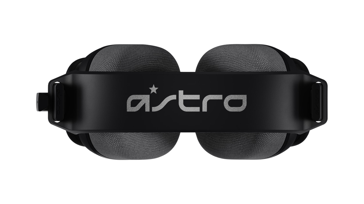 Top view of the ASTRO A 10 Gen 2 Gaming Headset in Black.