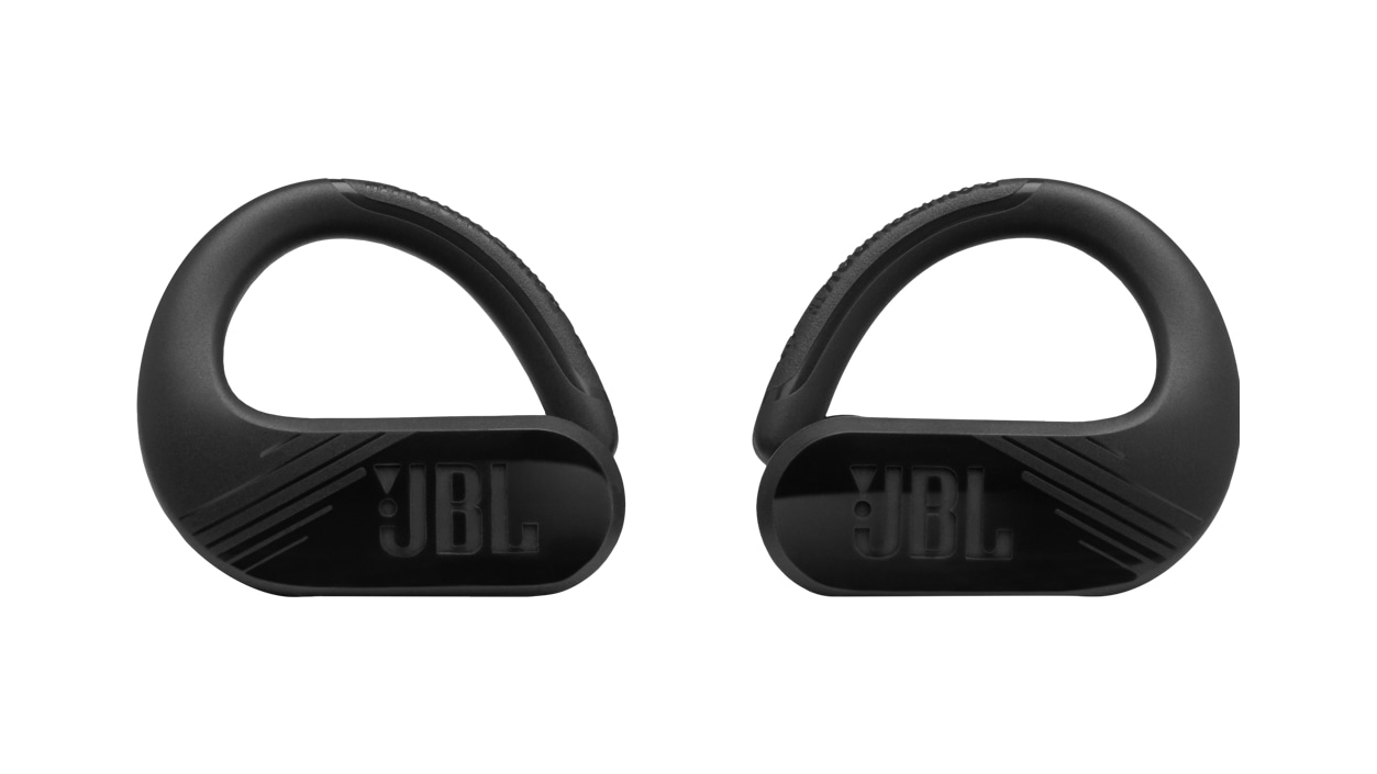 J B L Endurance Peak II Wireless Earbuds in Black.