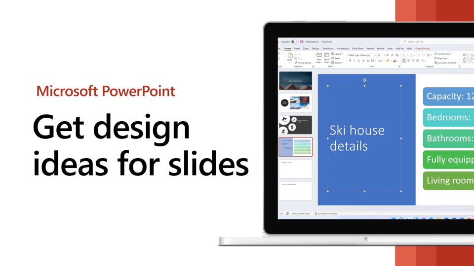 Create professional slide layouts with Designer