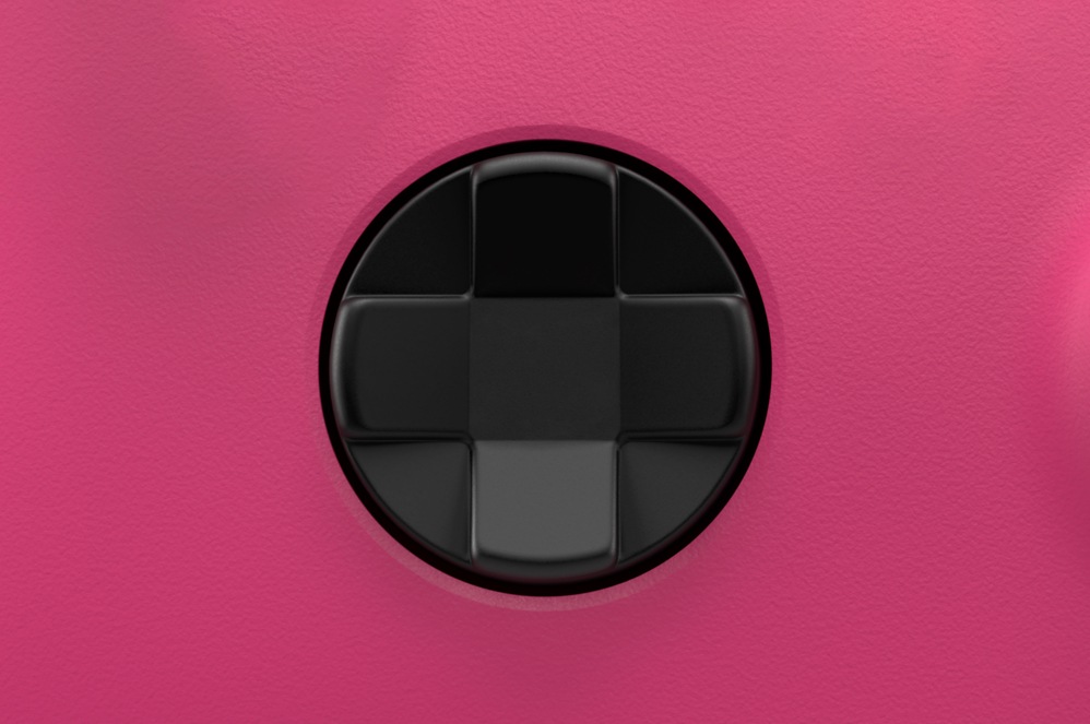 Close up of the all new Xbox Wireless Controller - Deep Pink D-pad