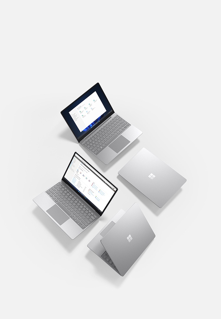 Surface Laptop Go 2 eszköz különféle helyzetekben