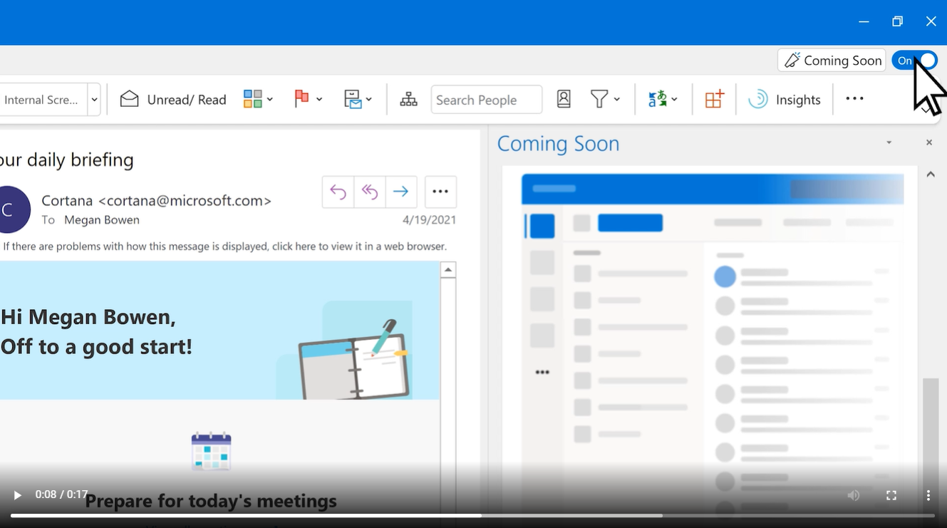 Obtener una vista previa de la nueva ubicación para los módulos Correo,  Calendario, Contactos, Tareas y otros módulos - Soporte técnico de Microsoft