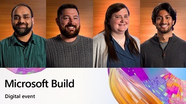 People smiling in anticipation of the Microsoft Build event.