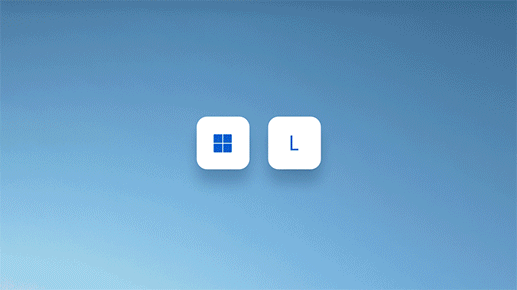 The Windows key and the L key