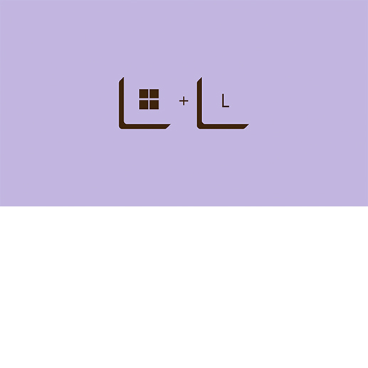 Kláves s logom Windows a kláves s písmenom L