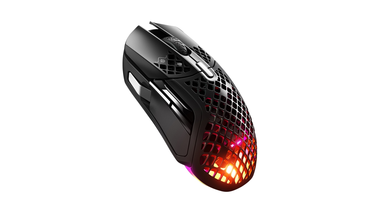 A SteelSeries Aerox 5 Wireless Gaming Mouse.