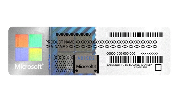 Windows 10 Professional OEM Key with Sticker