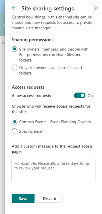 The menu now has just 2 sharing permissions options down from 3 on regular sites. Everything else remains the same.
