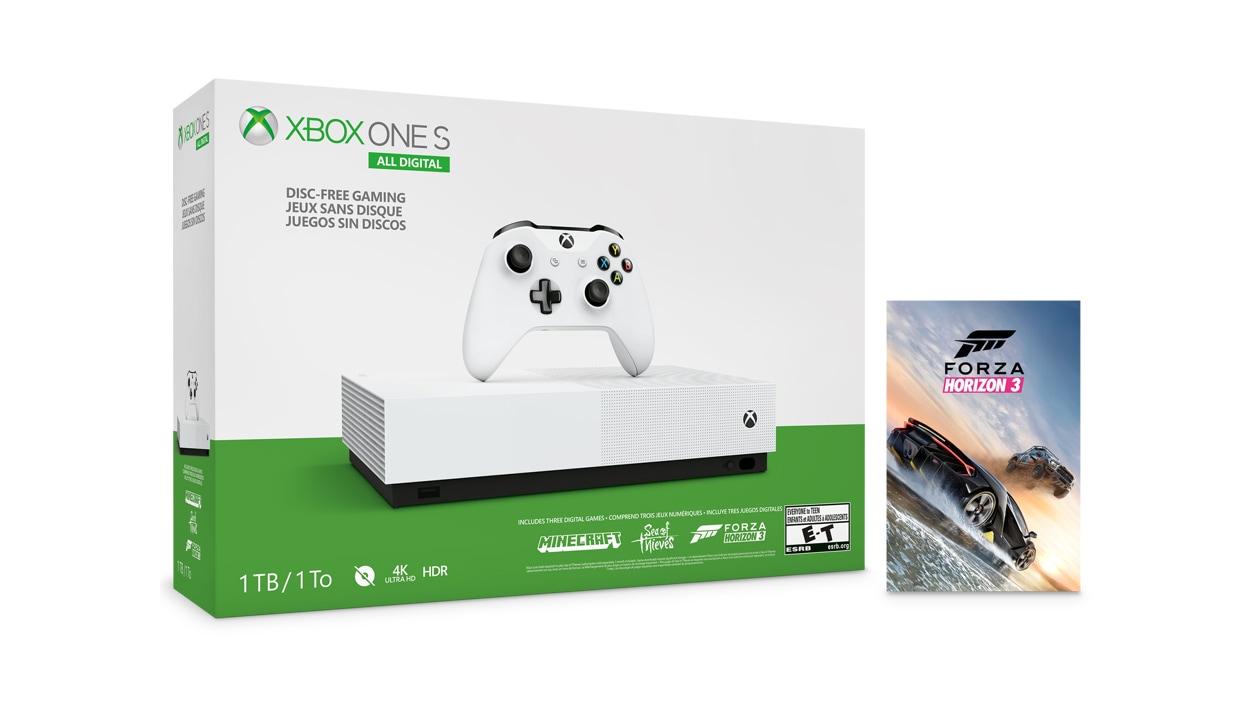 Xbox One S All-Digital condole bundle and free game