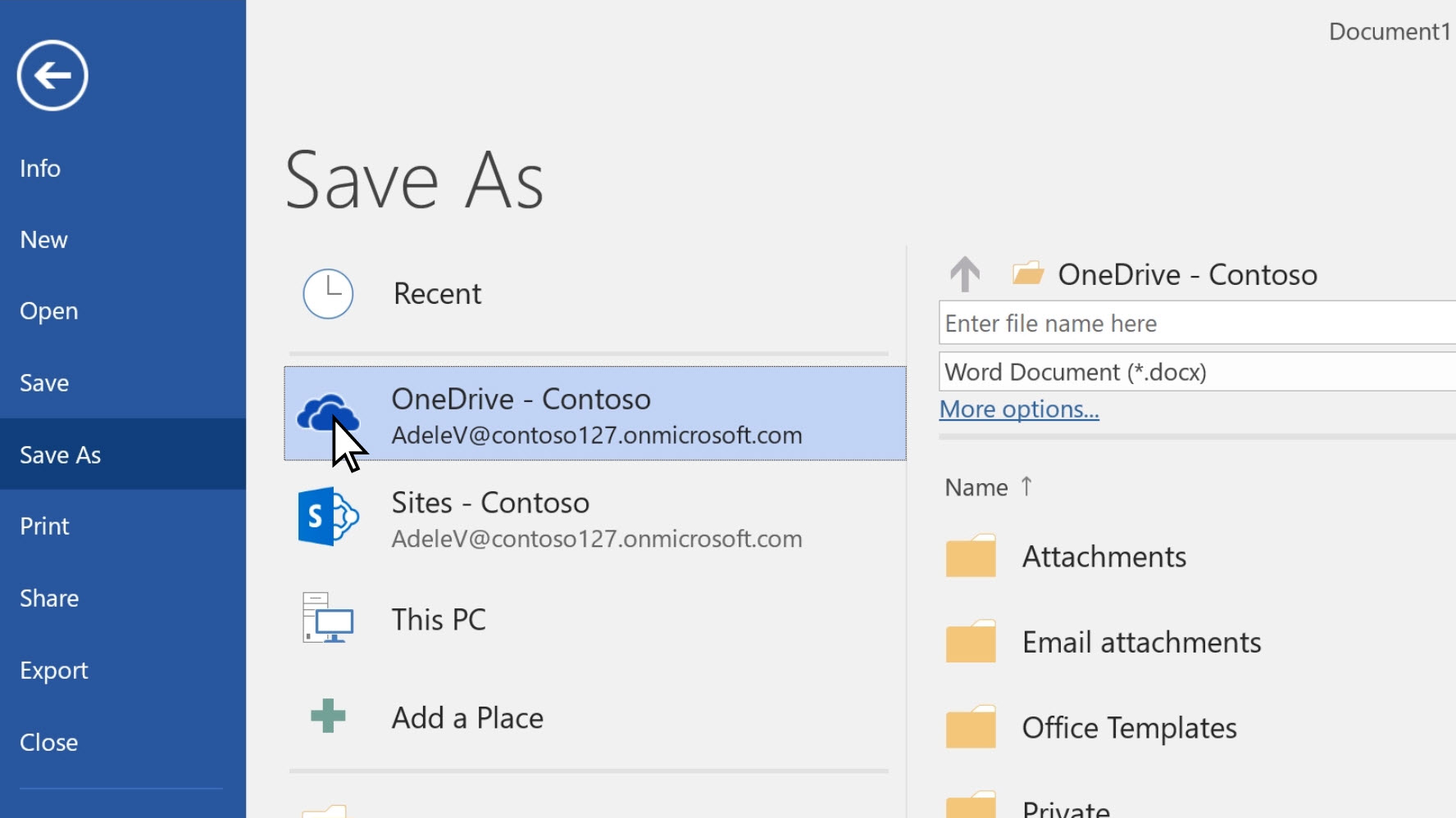Jak ulozit soubor na OneDrive?