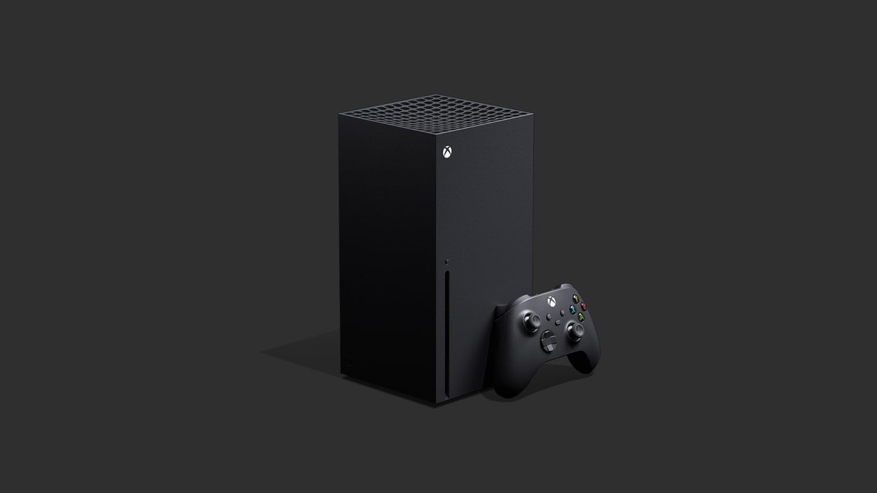 Xbox Series X console with Xbox wireless controller carbon black