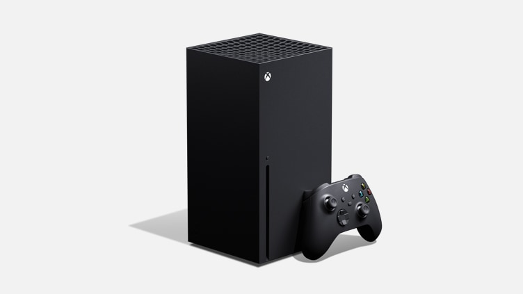 Xbox Series X console with Xbox wireless controller carbon black