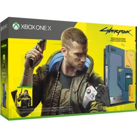 Zestaw Xbox One X Cyberpunk 2077 Limited Edition — grafika z pudełka