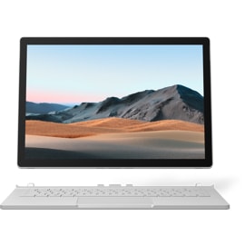 Schermo e tastiera di un computer Surface Book 3 per le aziende.