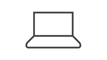 Illustration of a laptop showing screen and keyboard