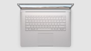 Vista superior del teclado de Surface Book 3