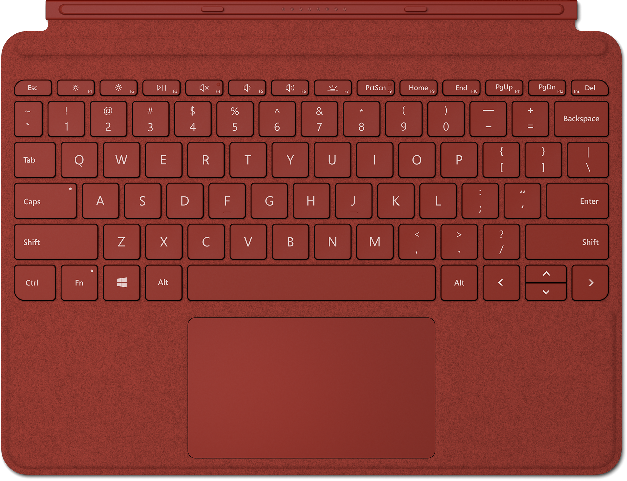 Surface Go Type Cover - QWERTY - Poppy Red (Alcantara)