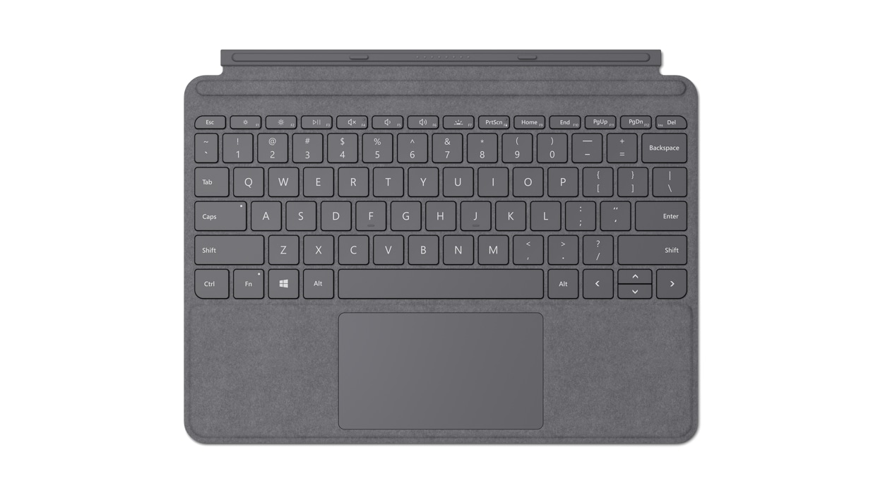 Platinum Surface Go Type Cover in Alcantara.