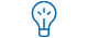 Une icône représentant une ampoule. 
